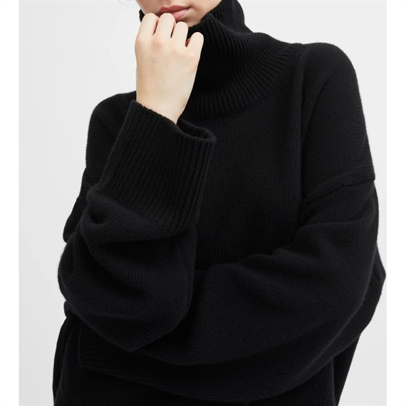 Skall Studio Silene T-neck Strik, Sort